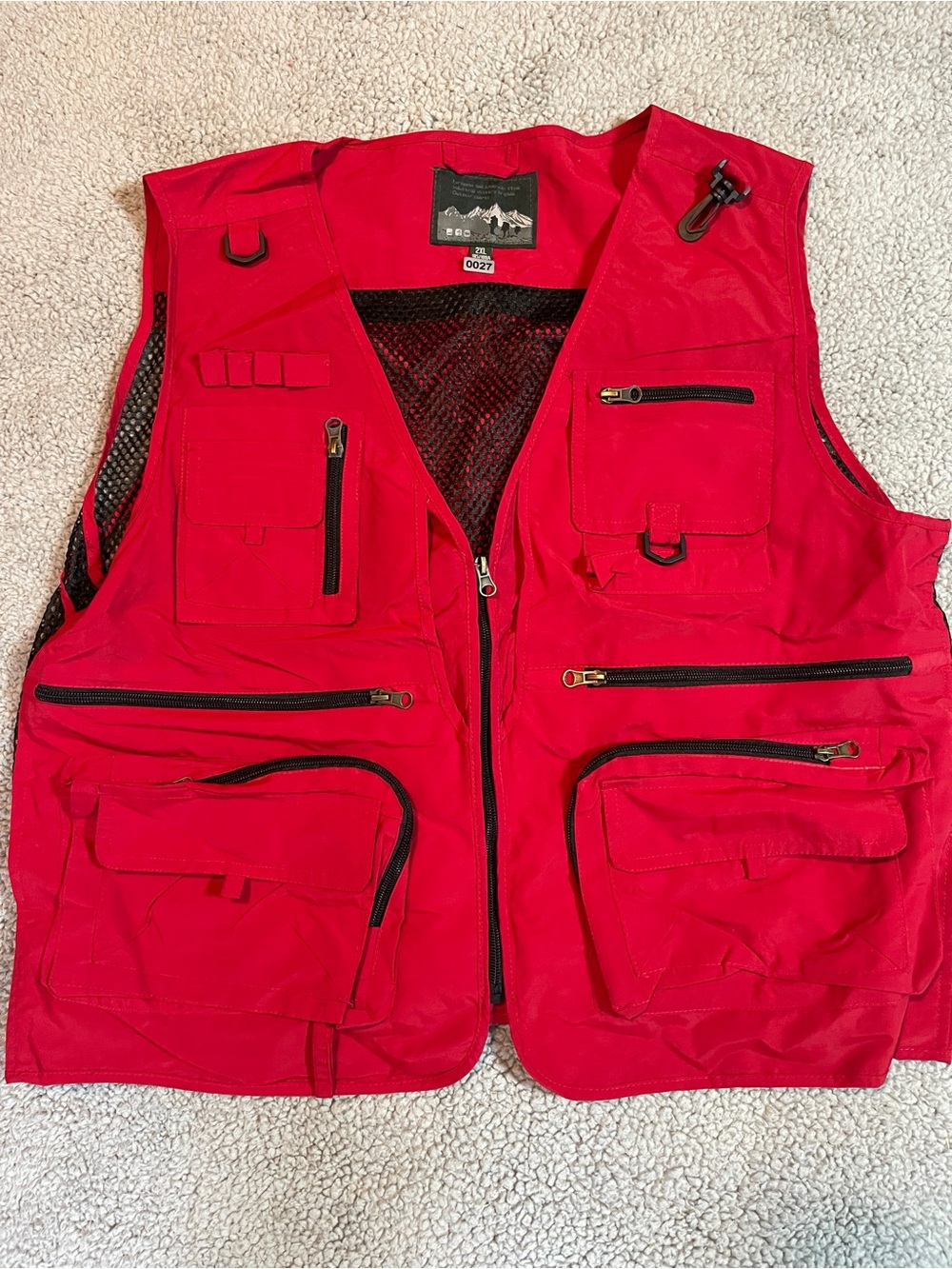 Red Utility Fishing Vest - Unbranded